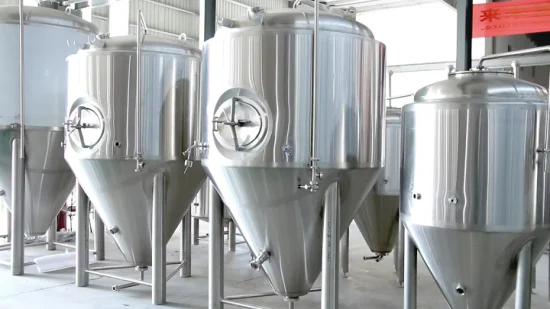 Tanque cônico de fermentação de cerveja de aço inoxidável 500L 1000L 2000L Fermentador de cerveja encamisado Equipamento de fermentação de cerveja