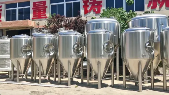 Tanque de fermentação de cerveja de aço inoxidável 300L 500L 1000L Equipamento para fabricação de cerveja