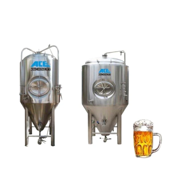 Melhor preço 500L 1000L 2500L 5000L Fermentador de Cerveja Artesanal Conical Cooling Jacket Fermentation Tank Brewery Complete Brewing Equipment Factory